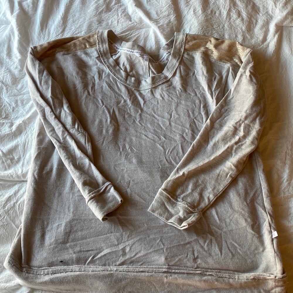 Victoria’s Secret Long Sleeve with Tan Sequin Shoulders Size SMALL​